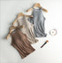 Slim Halter Neck Off-Shoulder Camisole Tops for Women - Stylish Solid Tank Tees with Chest Pad for Comfortable Summer Wear